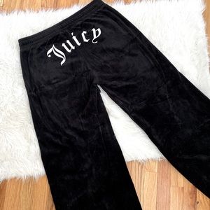 JUICY COUTURE BLACK LABEL BLACK TRACK PANTS